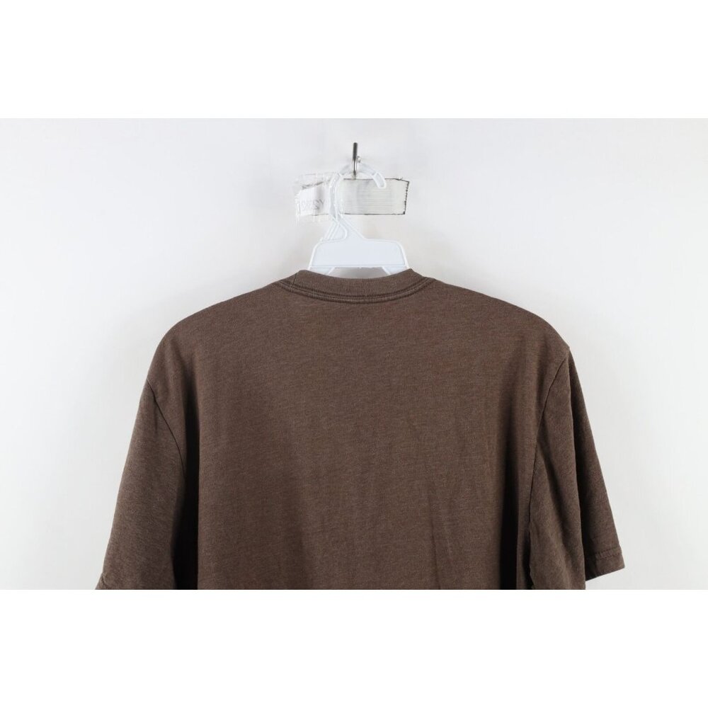 Vintage Mens Size Medium Faded Spell Out Subaru Car Jersey Knit T-Shirt Brown - Picture 9 of 10